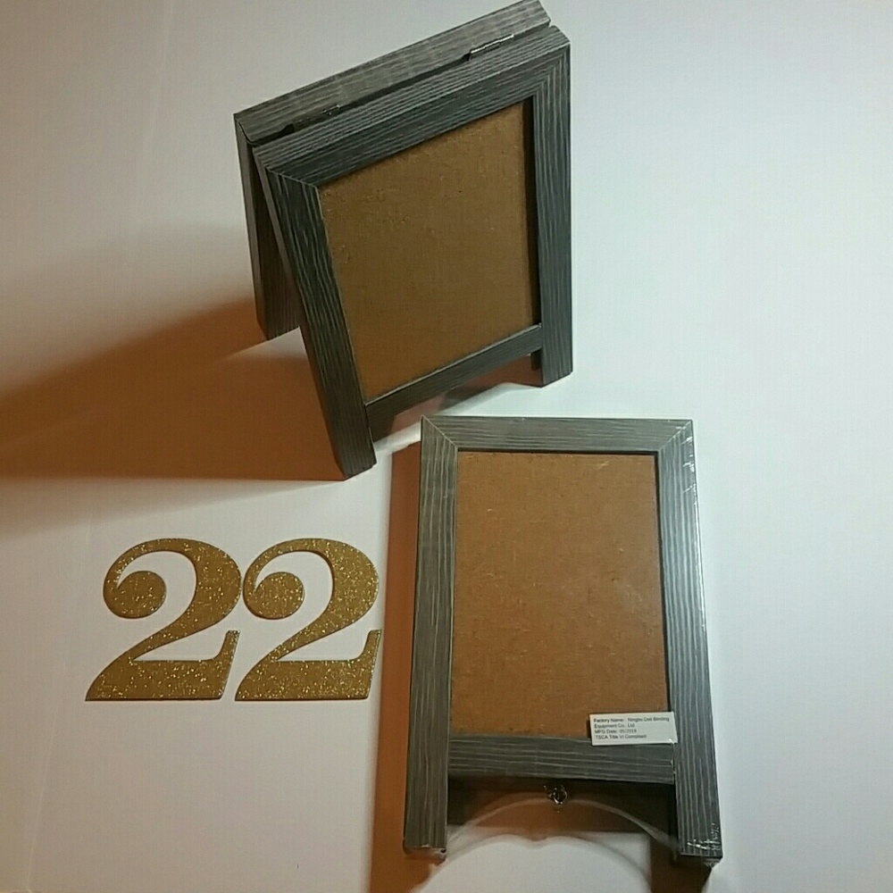 2 Chalk Cork Set of 2 Gray Double-Sided Easels - Picture 4 of 6